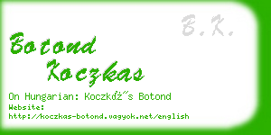 botond koczkas business card